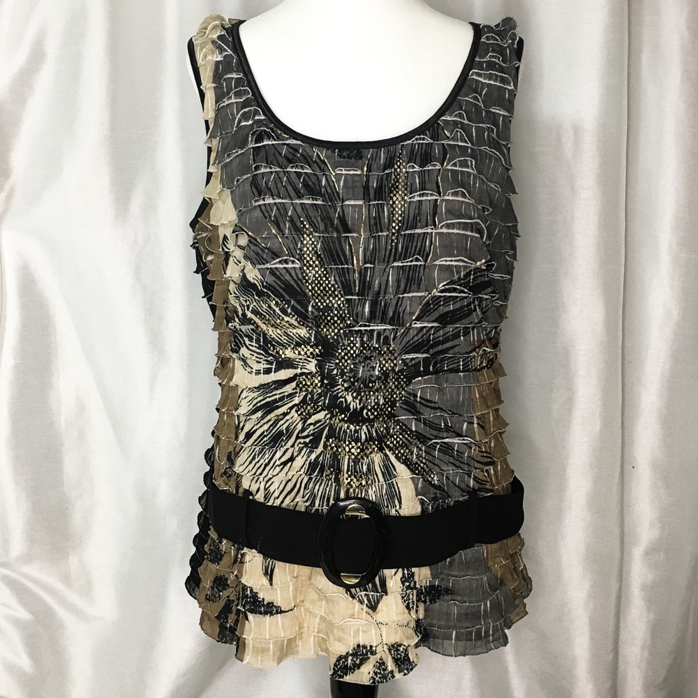 3 for $75!!! Frank Lyman belted dress tank top, size 14.